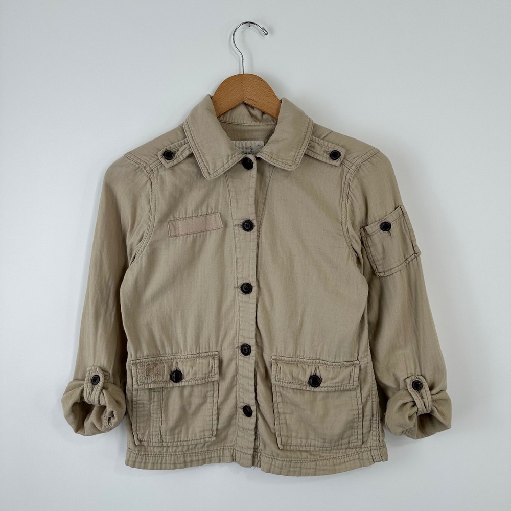 American Eagle Outfitters Tan Military Style Jacket Womens Size S/P